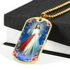 Express Your Love Gifts Jesus Died for You Faith Gear Galatians Necklace Engraved Stainless Steel Dog Tag w 24 Chain